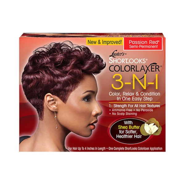 PINK Shortlooks Colorlaxer Relaxer Kit #Passion Red (1application)