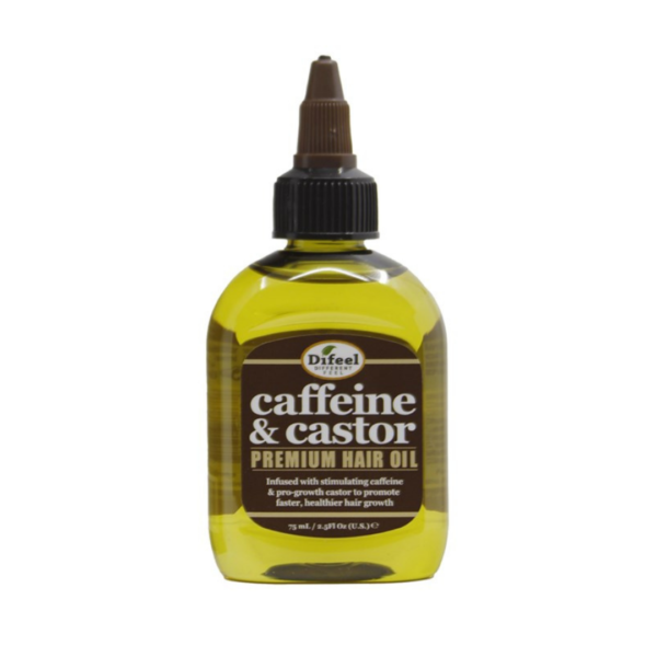 Difeel SUNFLOWER Caffeine & Castor Faster Growth Premium Hair Oil (2.5oz)