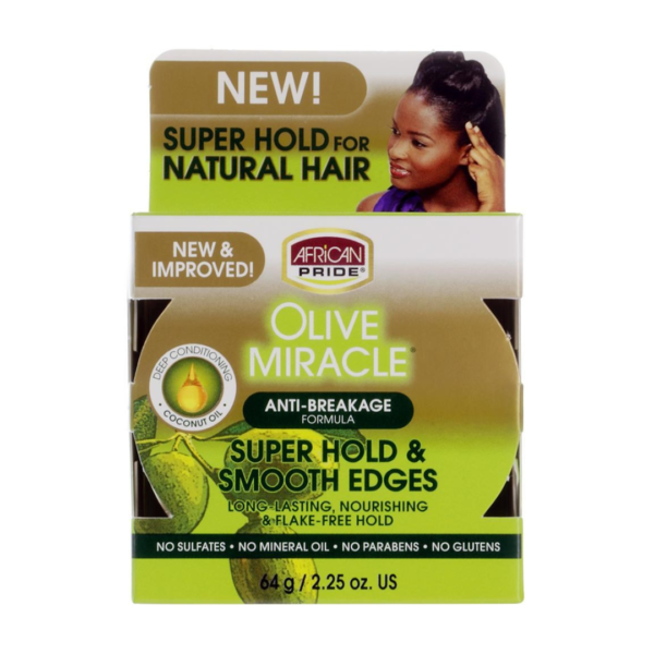 AFRICAN PRIDE Olive Miracle Super Hold & Smooth Edges (2.25oz)