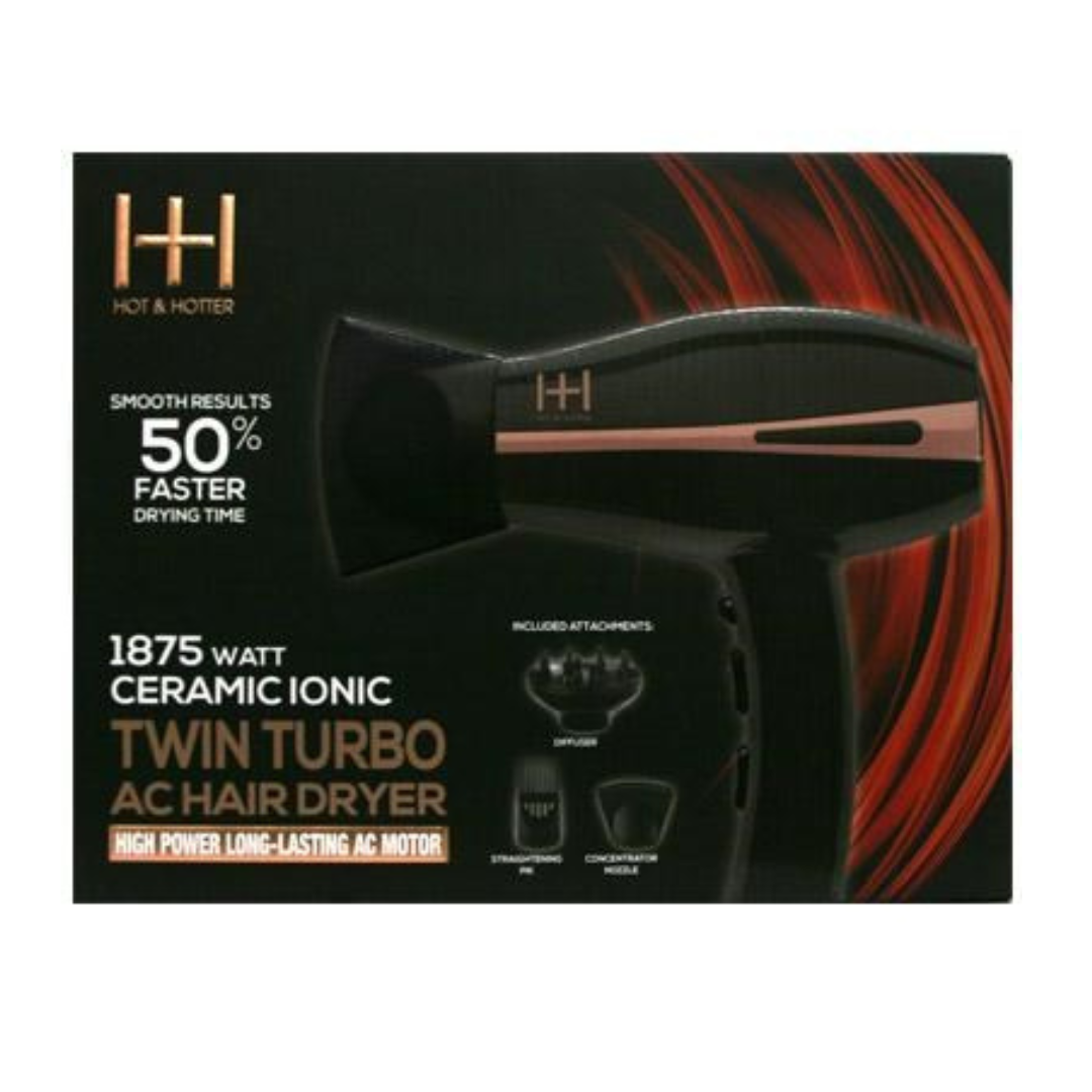 ANNIE Ceramic Ionic Twin Turbo AC Hair Dryer 1875W #05905 ANNIE Ceramic Ionic Twin Turbo AC Hair Dryer 1875W #05905